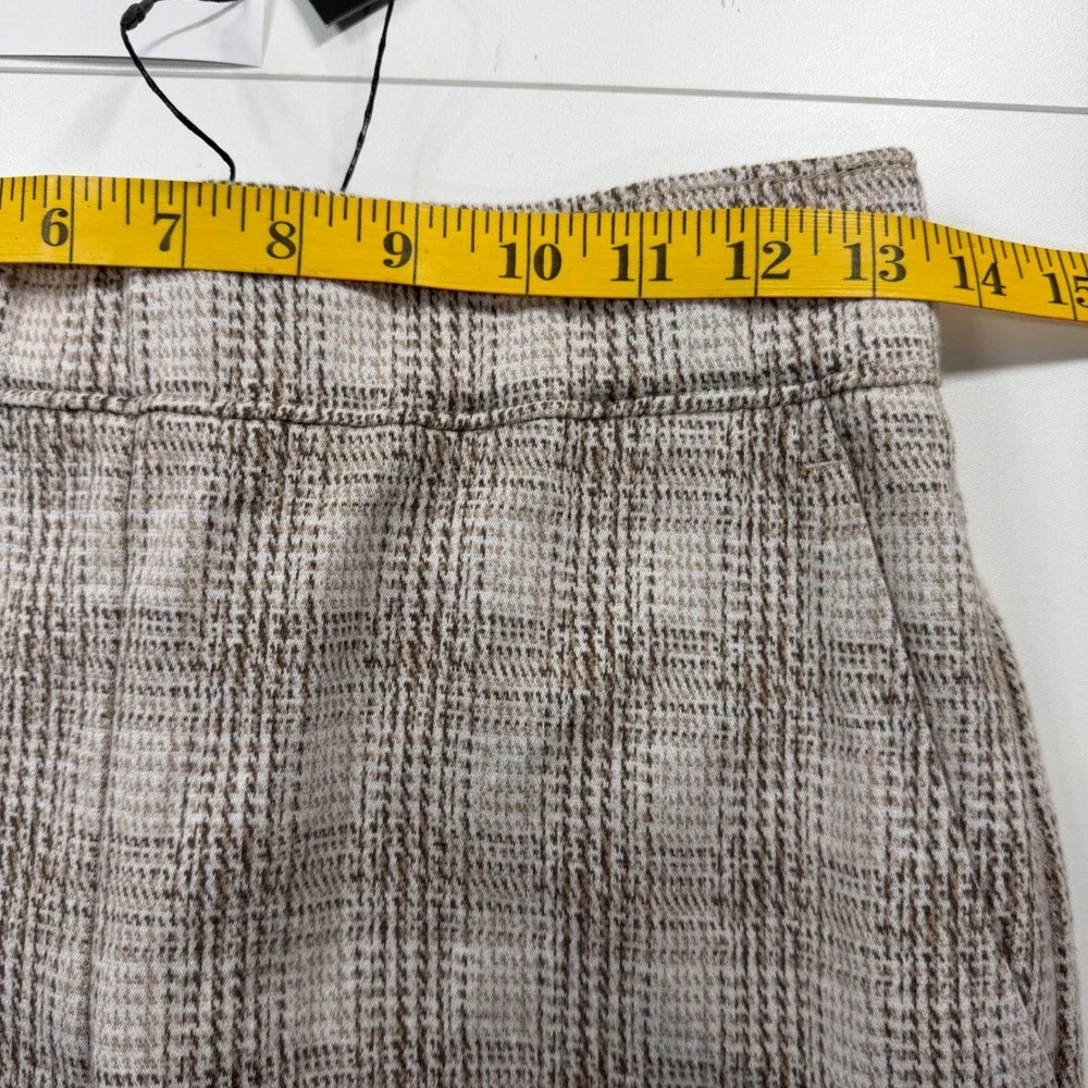Truth by Republic Wide Leg Pants Womens Small Taupe Glen Plaid NWT - Picture 9 of 12